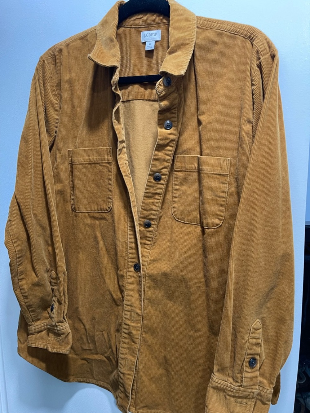 J. Crew women’s Corduroy Shirt Jacket in Caramel